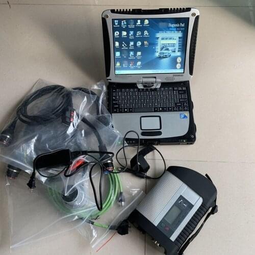 Mb star c4 diagnostic tool with 2020.12 newest software 320gb hdd with toughbook cf19 laptop touch screen 4g ready to use