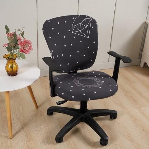 Elastic Stretch Office Chair Cover Spandex Computer Armchair Protect Slipcover -dust Washable Boss Rotating Chair Seat Case