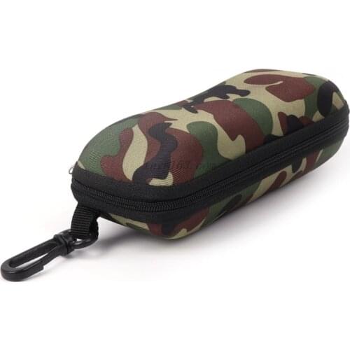 Glasses Box Sunglasses Case Camouflage Storage Protector Zipper Unisex Container #J