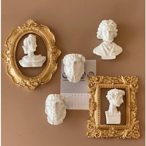 Greek Classical Human Face Statue Beethoven Refrigerator Magnet Retro Photo Frame Angel Refrigerator Photo Decoration