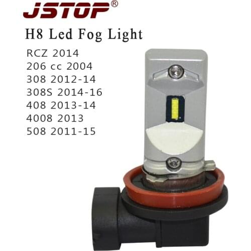 JSTOP 207cc 207 3008 301 307 308 407 2008 308 408 505 RCZ 206cc 308S 408 4008 508 12-24V car lamp External Light Led Fog Lights