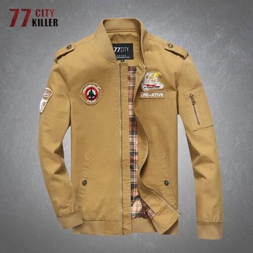 High Quality Mens Military Bomber Jacket Casual Cotton Multi-pocket Slim Coats Male Outdoor Commute Air Force Tactical Jackets