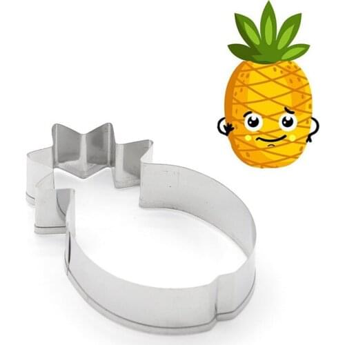 Stainless Steel Pineapple Cake Cutter Slicer Sugar Pastry Fondant Mold Cake Decorating Tools Fruit Cookie Biscuit Moulds S7181