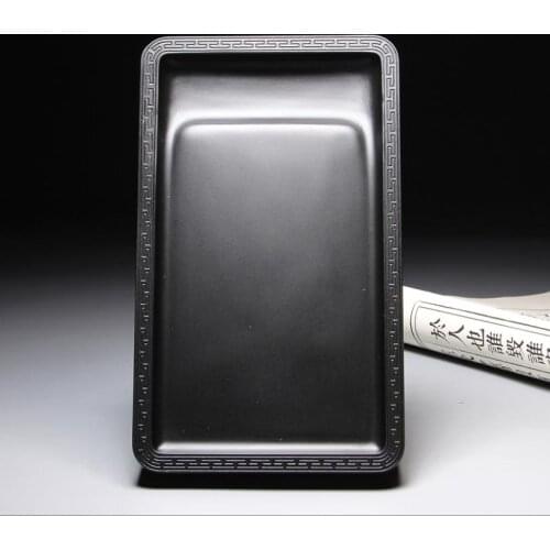 She Ink Stone Small Rectangle "Hui Wen" Inkstone Calligraphy Painting Tool