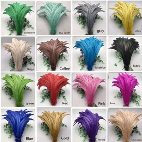 Wholesale Chicken feather 25-30CM Natural Rooster tail Feathers For Decoration Craft Feather Christma Diy Feather