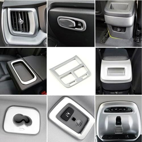 For Volvo XC60 2018-2020 Rear Light Storage Box Armrest Window Lift Switch Center Console Dashboard AC Outlet Vent Cover Trim