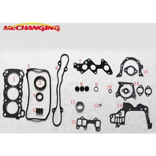 ED ED10 ED20 For DAIHATSU CUORE II III MOVE Engine Parts Engine Rebuild Kits Full Set Engine Seal Gasket 04111-87212 50127800