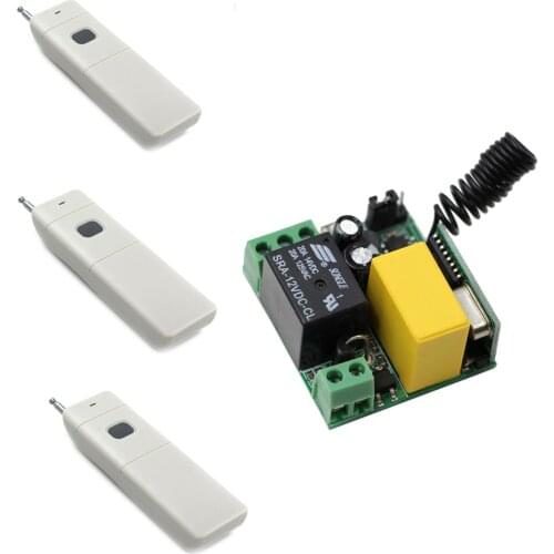 AC 220V Wireless Remote Control Switch Remote ON OFF 1CH 10A Relay Radio Light Switch Receiver 3000M Long Range Transmitter