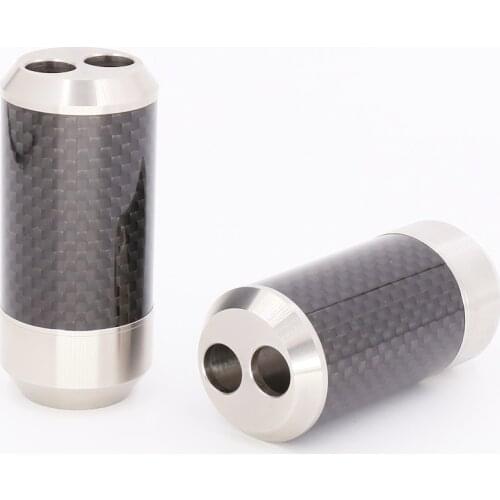 Free shipping 4 Pcs 304 stainless steel Carbon Fiber Pants Boot Y Splitter with audio speaker cable Splitter connector