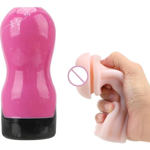 Realistic Soft Tight Vagina Male Masturbation Adult Products Sex Toys for Men Masturbator Cup Real Pussy Artificial Vagina