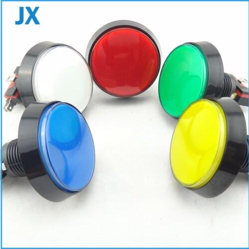 50mm illuminated 12v LED Arcade Push Button for Mulitcade arcade machines MAME five-color 2016 hot sale
