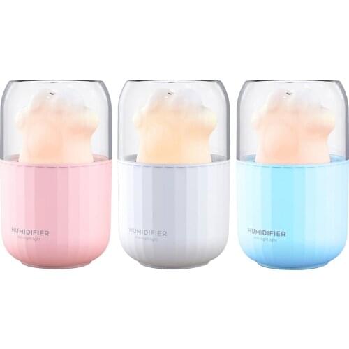 USB Tabletop Air Humidifiers for Bedroom, 300ML Nano Mist Humidifier for Babies, Air Humidifier Essential Oil Purifier, Quiet
