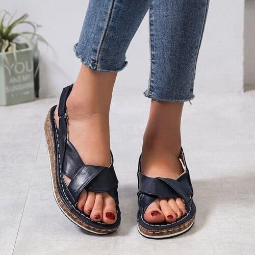 Womens Shoes Women Sandals Platform Sandals Flat Slippers 3.5cm Heels Gladiator Shoes 2021 Summer Ladies Female Sandal Beach
