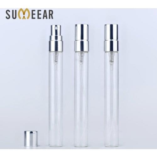 100pieces/lot 3ml 5ml 10ml Portable Refillable Perfume Bottle With Aluminum Atomizer Spray Bottle Empty Parfum Case For Traveler