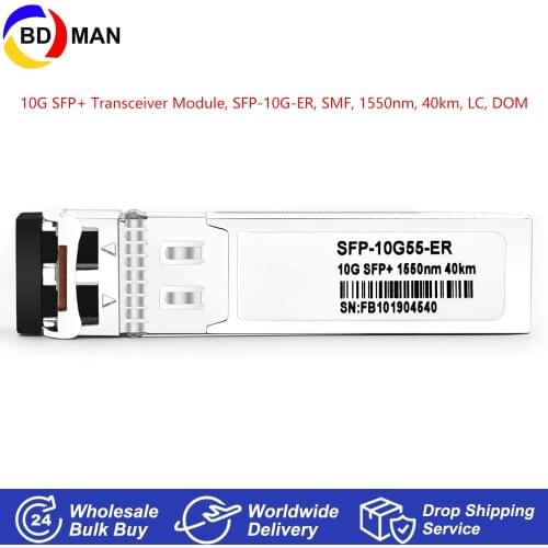 10G SFP+ ER, 1550nm, 40km, SMF, LC, DOM, for Cisco SFP-10G-ER, 10GBASE-ER, SFP-XG-LH40-SM1550-D, SFP+ Module Transceiver