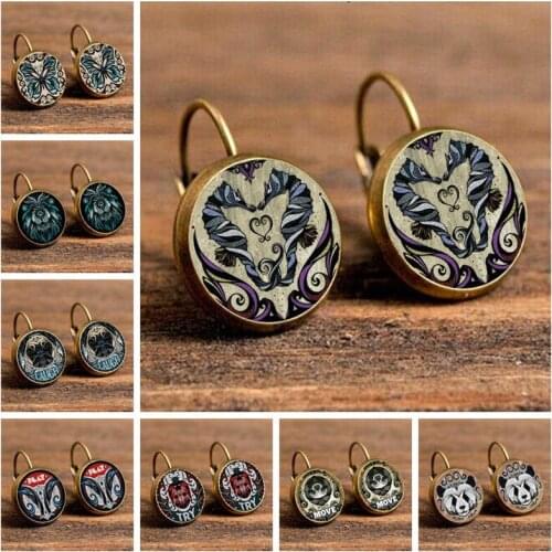 16 Styles Animal Pattern Stud Earrings For Women Vintage Punk Glass Alloy Brincos Pendientes Earrings Jewelry