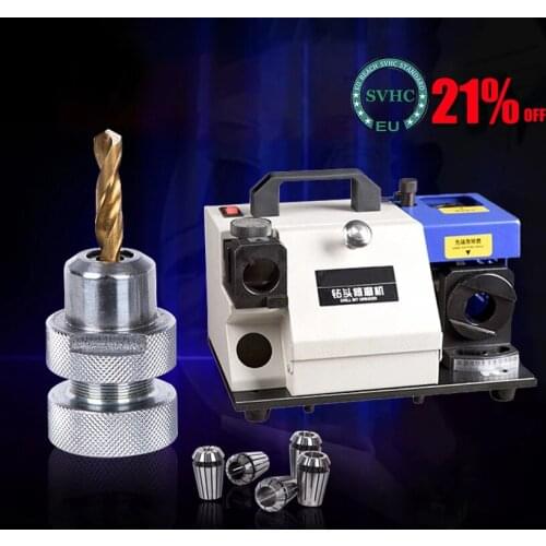 160W 3-13mm Drill Bits Sharpener Grinder 95 To 135 Degree Angle Drill Bits Sharpening Machine CBN SDC Blades 11pcs Er20 Collets