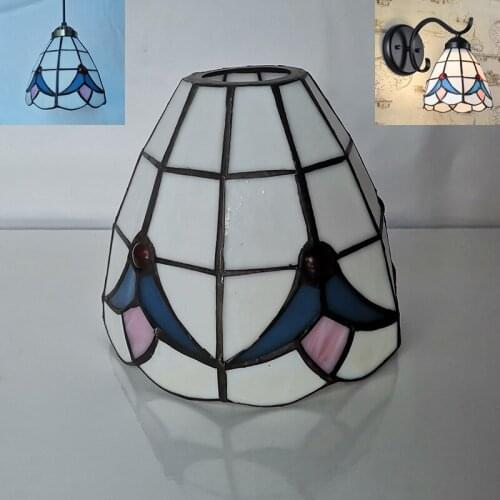 2PCS WOERFU Tiffany Lampshade 16CM Flower Lampshade Wall Lamp Pendant Light DIY
