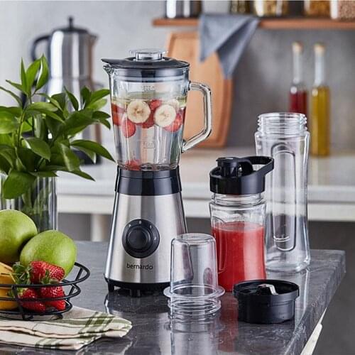 Bernardo blander set 2 pcs knife Stainless Steel Body 800 Ml Leak-Proof Washable Glass Pot coffee grinder versatile