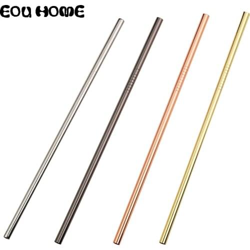 2Pcs High Quality Colorful Straw Stainless Steel Straws Reusable Bent Metal Drinking Straw with Cleaner Brush Bar Accessories
