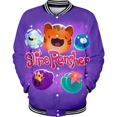 Anime Slime Rancher Sweatshirt 3D Kawaii Tracksuit Baseball Jacket Women/Men Harajuku Streetwear Simulation Game Clothes Tops