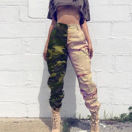 Military Army Pants Tactical Gear Combat Uniform Clothing Tactical Sports Cargo Trousers Fashion Stitching Camouflage for Women