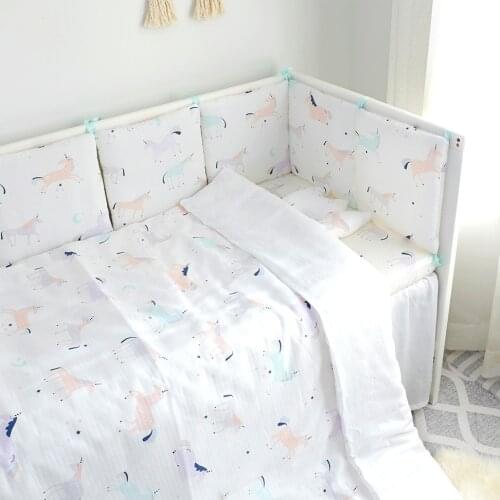 Baby Crib Quilt Cover Children Quilt Cover Ins New Cotton Kindergarten Gauze Baby Newborn Bedding Duvet Cover