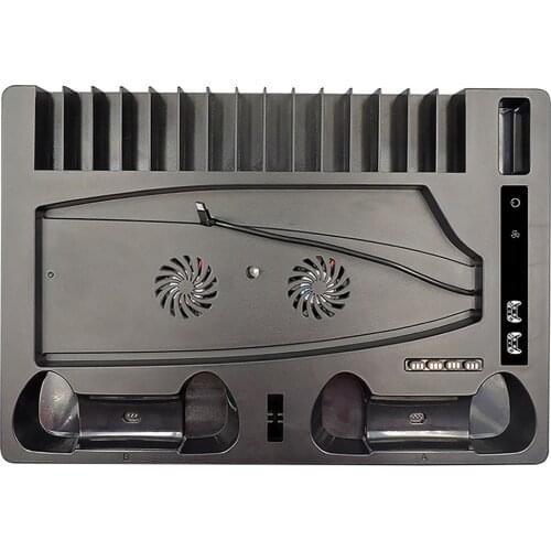 Dual Charging Dock Cooling Base Bracket Stand Holder Fan Cooler With Headset Storage Rack for PS5 Host Accessories