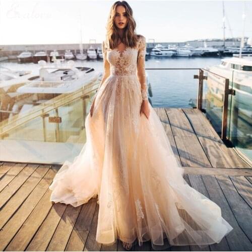 Evalove Long Wedding Dresses