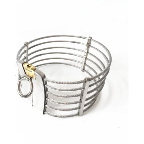 HOT fashion stainless steel metal bondage restraints neck collar slave bdsm collars feish sex toys for adult games products