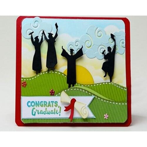 Graduation celebration Metal Cutting Dies Stencils For DIY Scrapbooking Decorative Embossing Suit Paper Cards Die Cutting Tools