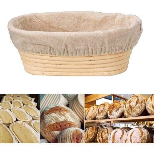 7 Sizes Oval Dough Banneton Brotform Dougn Rattan Bread Proofing Proving Baskets Fermentation Wicker Basket Kitchen Supplies