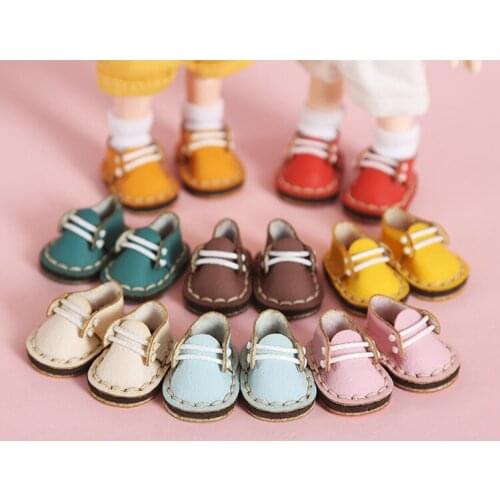 OB11 doll shoes are suitable for 1/12 size GSC solid body P9 size versatile flat shoes cow and leather shoes doll accessories
