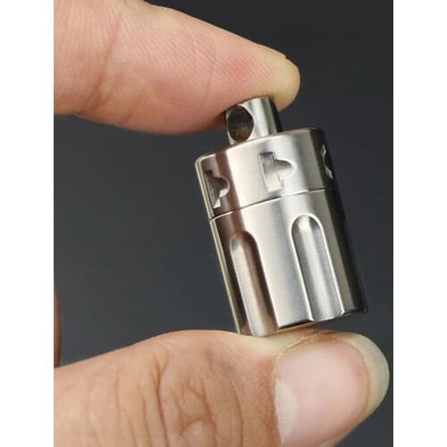 Small Titanium Alloy Seal Bottle Waterproof Medicine Bottles Of Titanium Outdoor EDC Tool