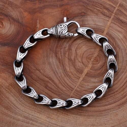 Fashion Link Chain Stainless Steel Necklace Bracelet For Men Punk Personality Hiphop/Rock Party Metal Male Jewelry Sets