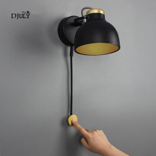 Nordic Touch dimming 360 degrees rotatable wall lamp for bedroom bedside living room modern 220V home deco led light fixtures