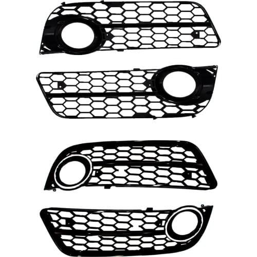 1 Pair Front ABS Left & Right Fog Light Lower Grille Cover Replacement Fit for Audi A5 Auto Parts