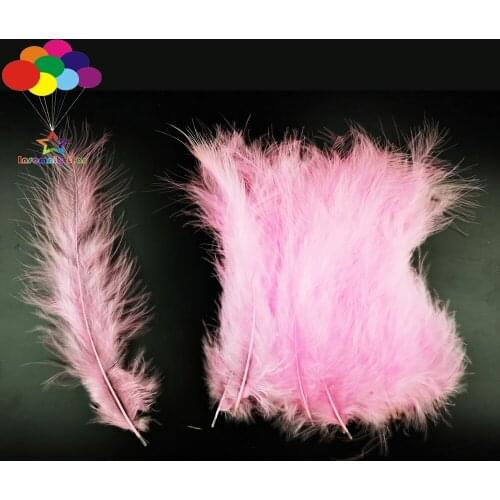 Pink Macarons Color Turkey Feathers 100 Pcs Diy Fluff Imported for Wave Ball Gift Box Dream Catcher Material