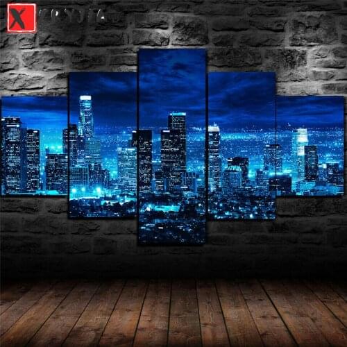 Full Square Diamond Painting Natural scenery, city night view Mosaic Needlework Picture Diamond Embroidery Sale Home Decor5pcs