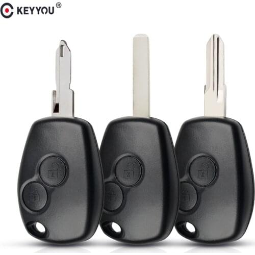 KEYYOU 20X Remote Key Shell For Renault Duster Clio DACIA 3 Twingo Logan Sandero Modus For Nissan 2 Buttons Car Alarm Key Case