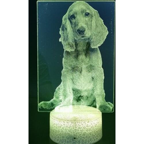 Cocker Spaniel Night Sensor Light LED Kids Animal 3D Desk Lamp Bedside Nightlight Dog Bluetooth Speaker Birthday Holiday Gift