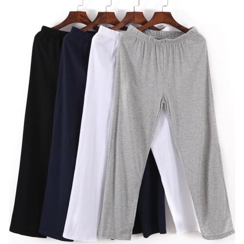 Mens Lounge Pants Soft cotton Sleep Bottoms long trousers Loose Casual Pajamas Summer Homewear sweatpants