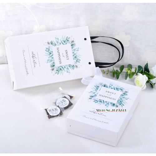 Blue Flower Biscuit pancakes box, Candy Macaroon boxes Cookie Packing Food Packing Box 100pcs/lot