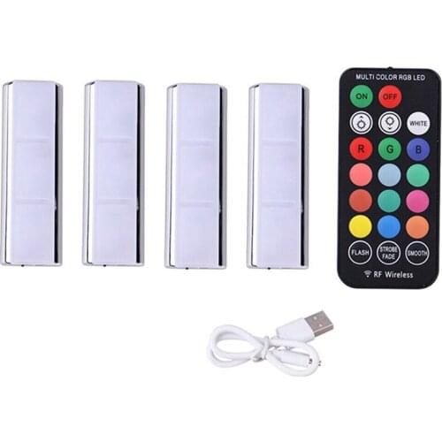 Car LED Interior Strip Light,Ambient Lighting Kit USB Strip Lights Wireless Remote RGB Light Automotive Atmosphere Lamp