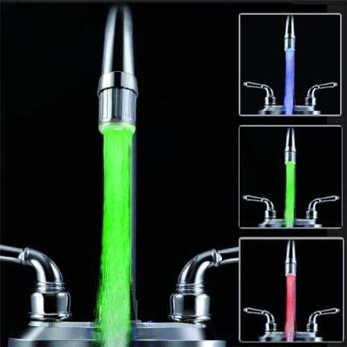 LED Aerators Water Saving Faucet Aerator Nozzle 3 Colors Blinking Kitchen Bathroom Accessories