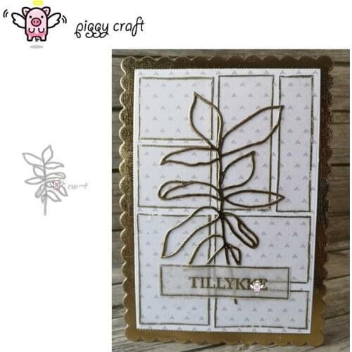 Piggy Craft metal cutting dies cut die mold Leaf decoration Scrapbook paper craft knife mould blade punch stencils dies