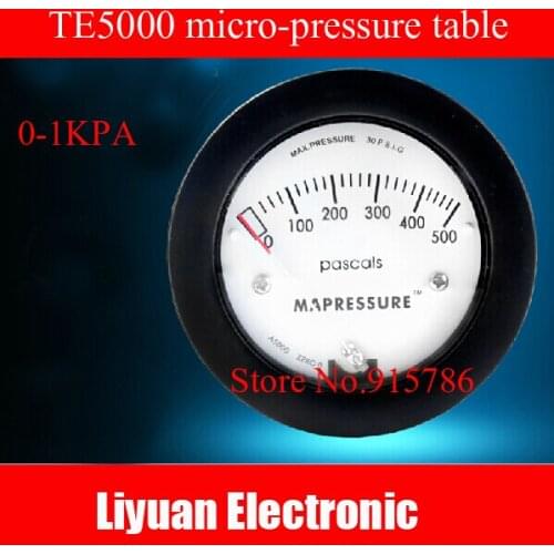 TE5000 micro-pressure table / micro pressure gauge / pressure gauge / differential pressure gauge pointer round 0-1KPA