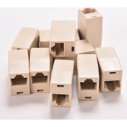 Universal RJ45 Cat5 8P8C Socket Connector Coupler For Extension Broadband Ethernet Network LAN Cable Joiner Extender Plug