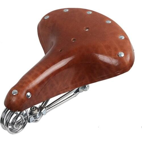 Retro Vintage Bicycle Saddle Pure cowhide handmade Seat Custion Bike Sport Saddle Bicycle Cycling Saddle Bike Seat