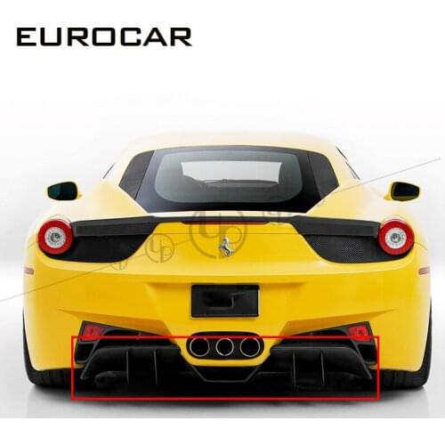 F458 rear diffuser for Fer 458 Coupe Spyder to V-style carbon fiber rear lip 458 rear bumper
